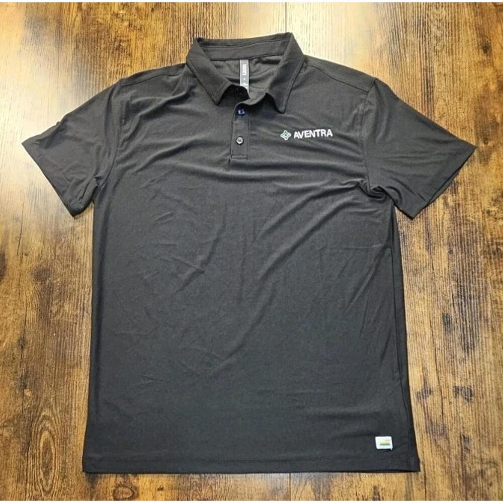 Vuori‎ Strato Tech Polo Mens Medium Black Short Sleeve Performance Shirt V188